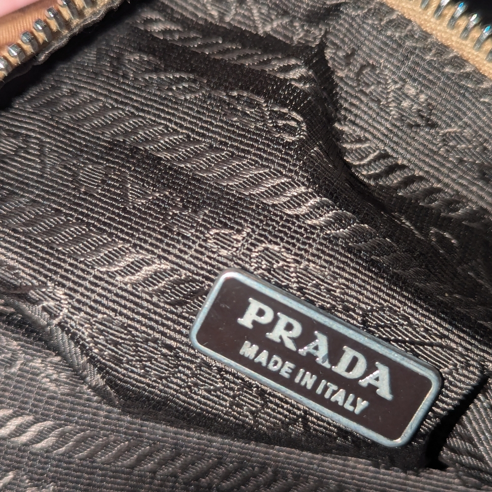 PRADA vintage rare map shoulder purse Y2K brown and tan - Picture 14 of 15